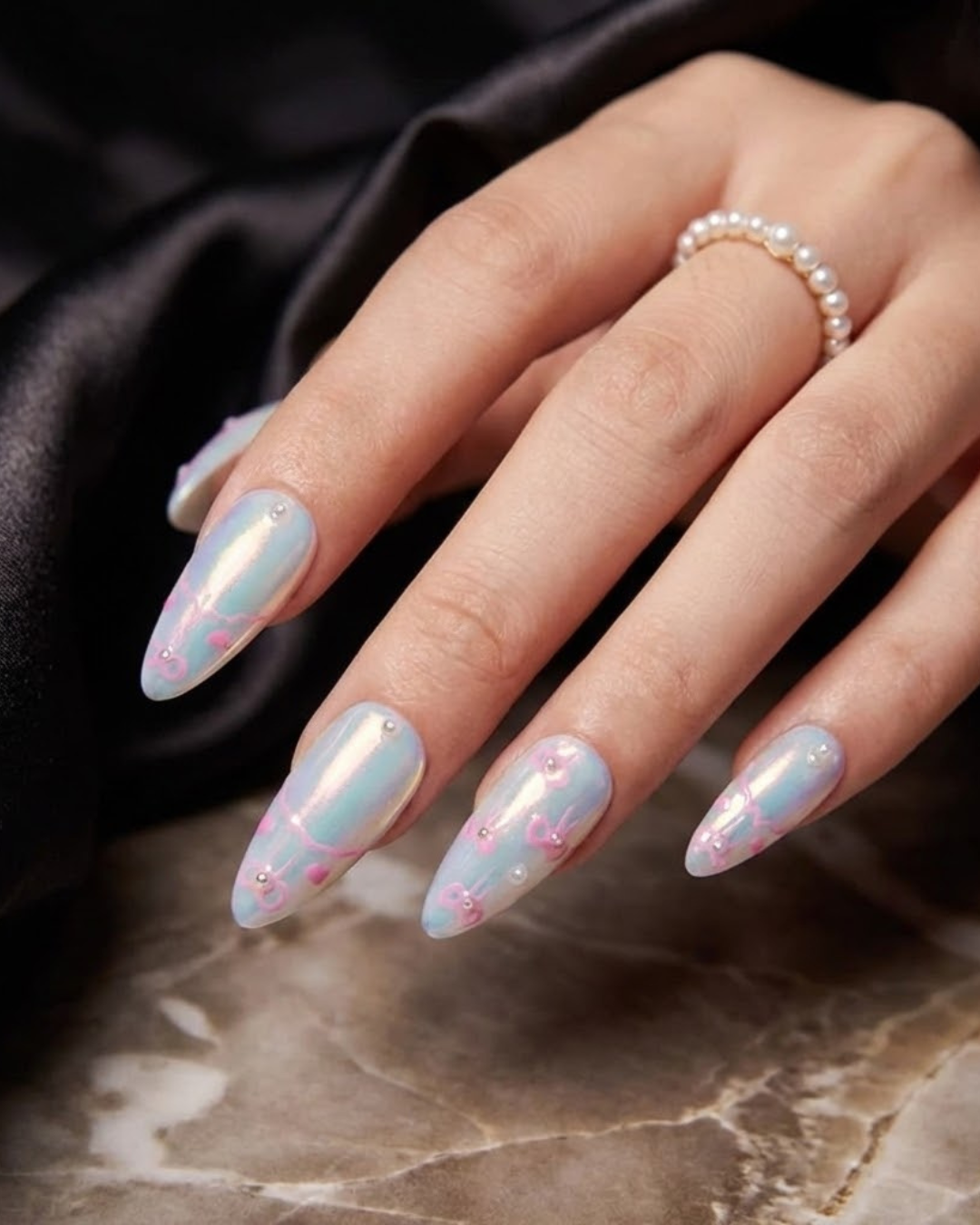 Iridescent Pink-Gradient Florals