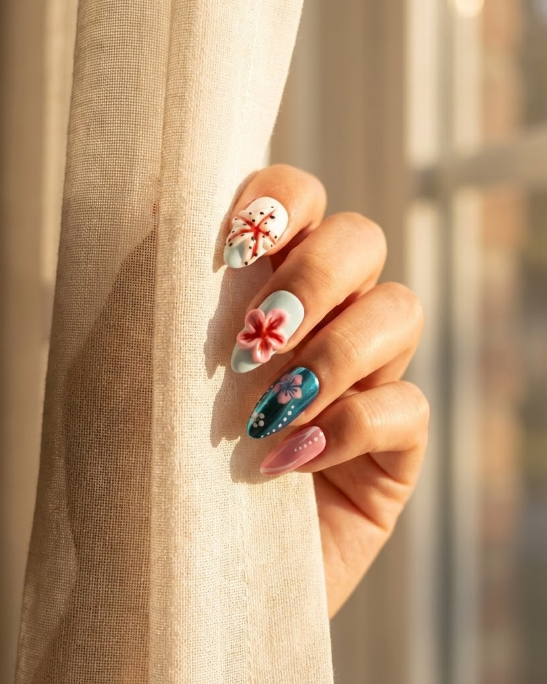 Le Clou Coral Breeze • Cherry Blossom Shore Almond Set