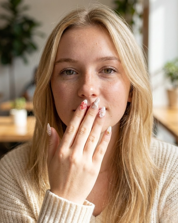 3D Carved Dreamy Flower Nails