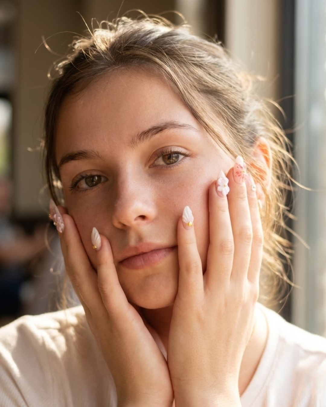 3D Carved Dreamy Flower Nails