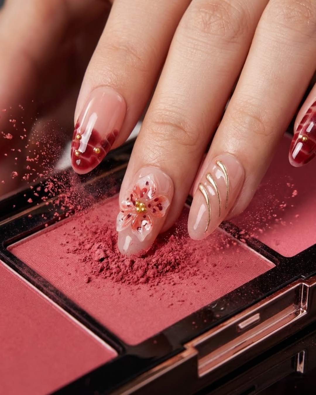 Le Clou Crimson Bloom Nails