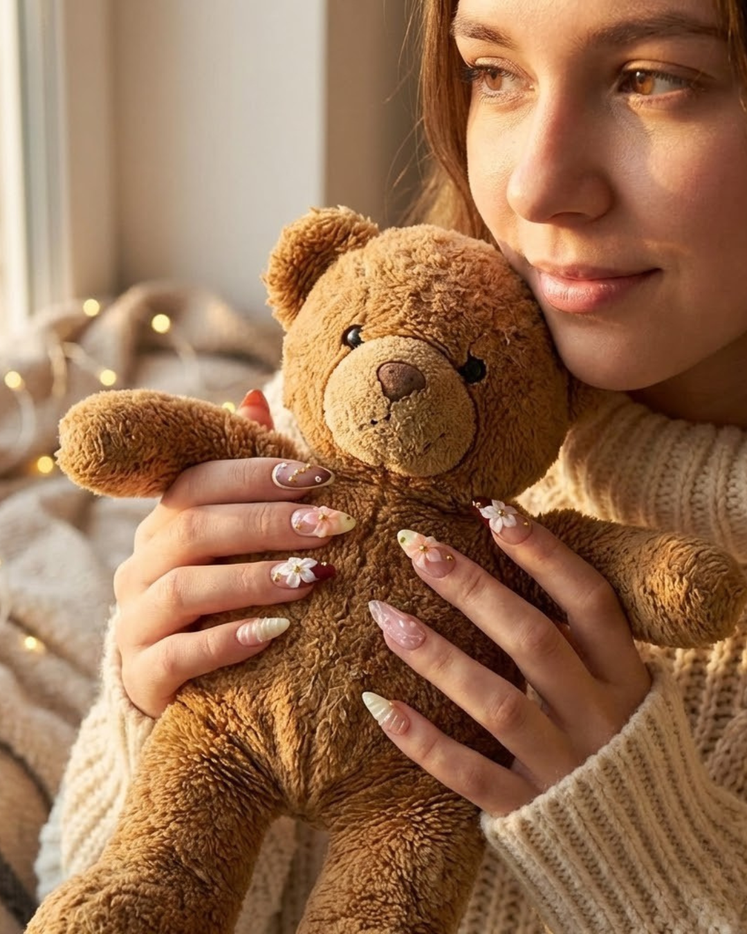 French Camellia Press-On Nails