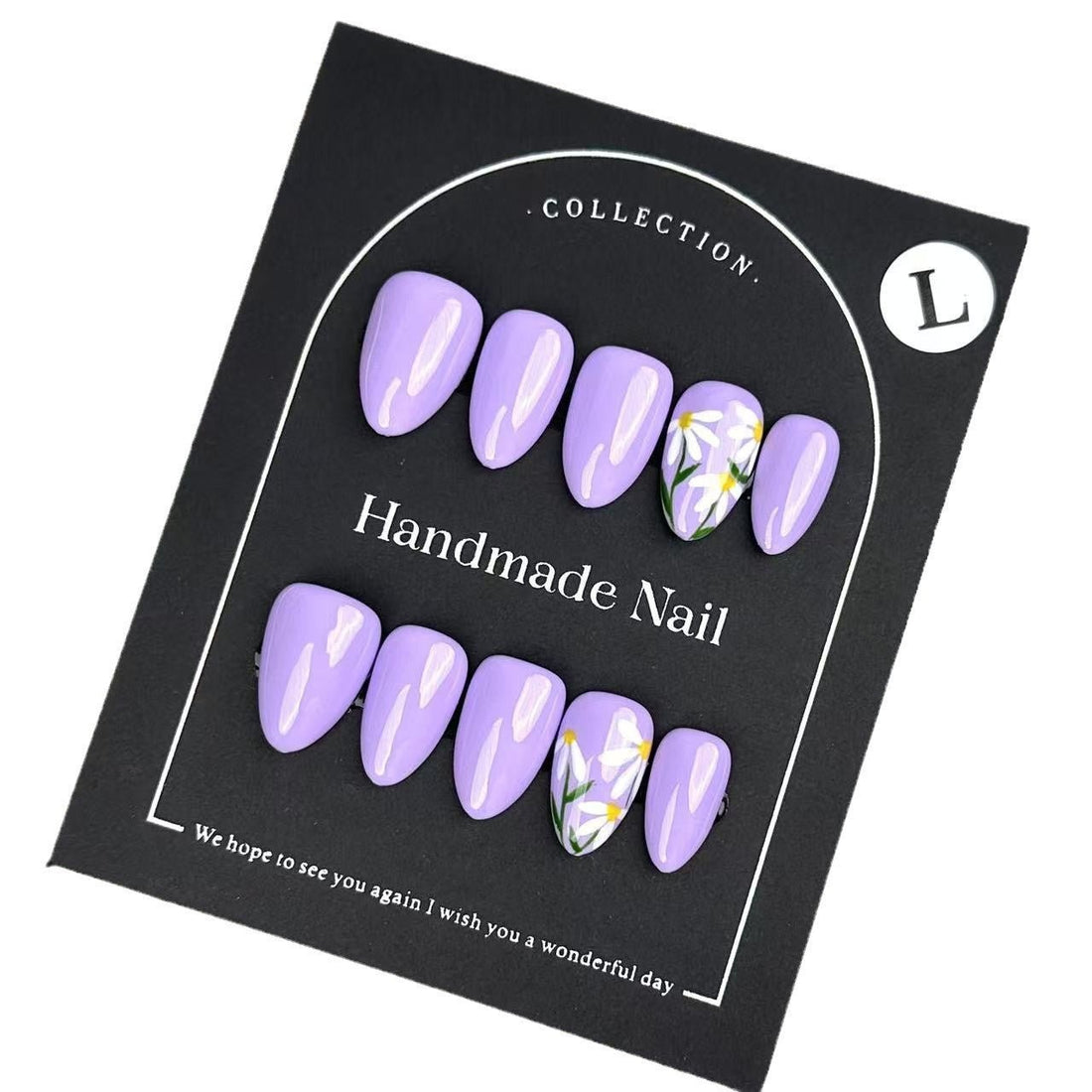 Hand - Painted Lavender Wearable Nails - Le Clou