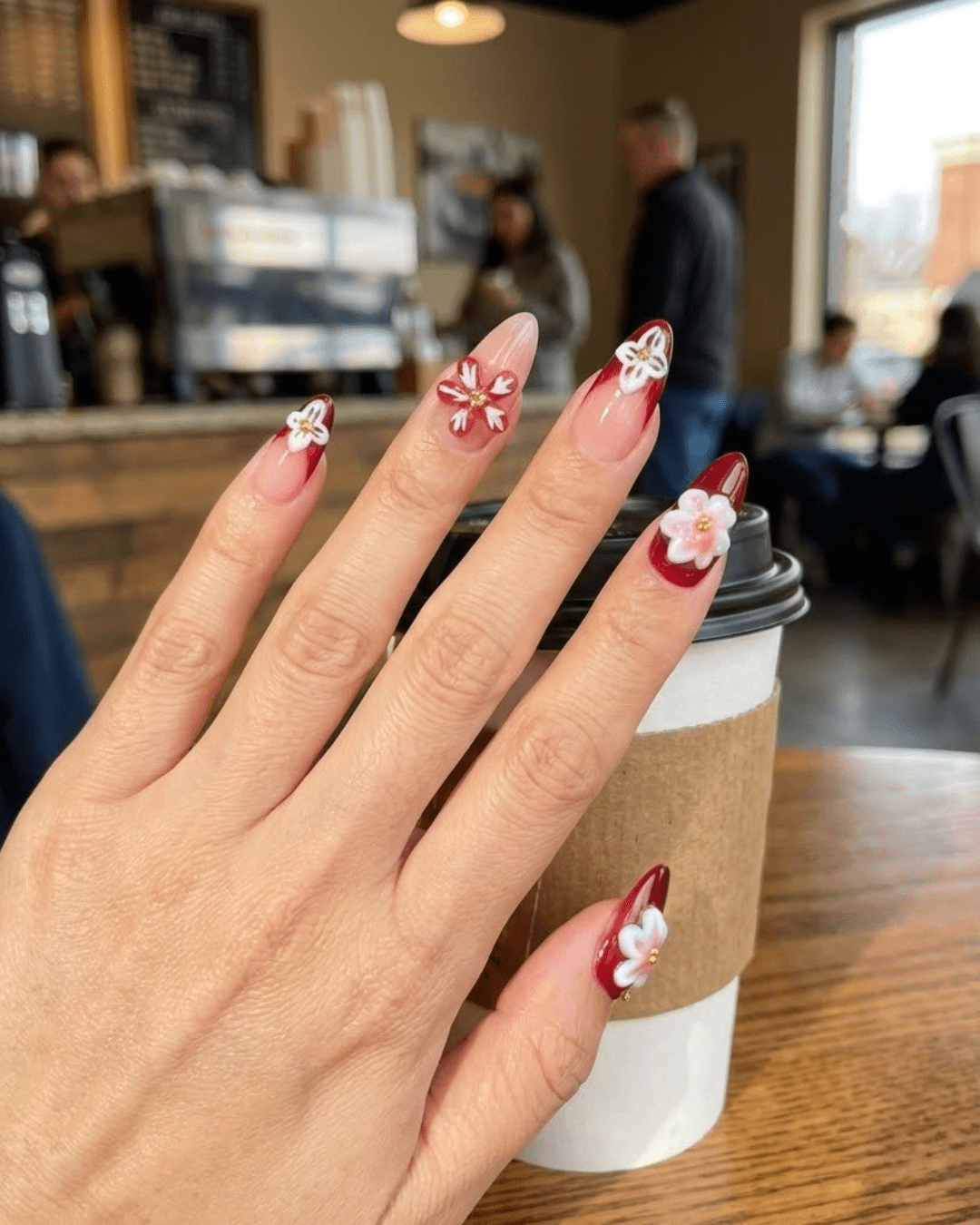 Hand - Painted Summer Almond Nails - Le Clou