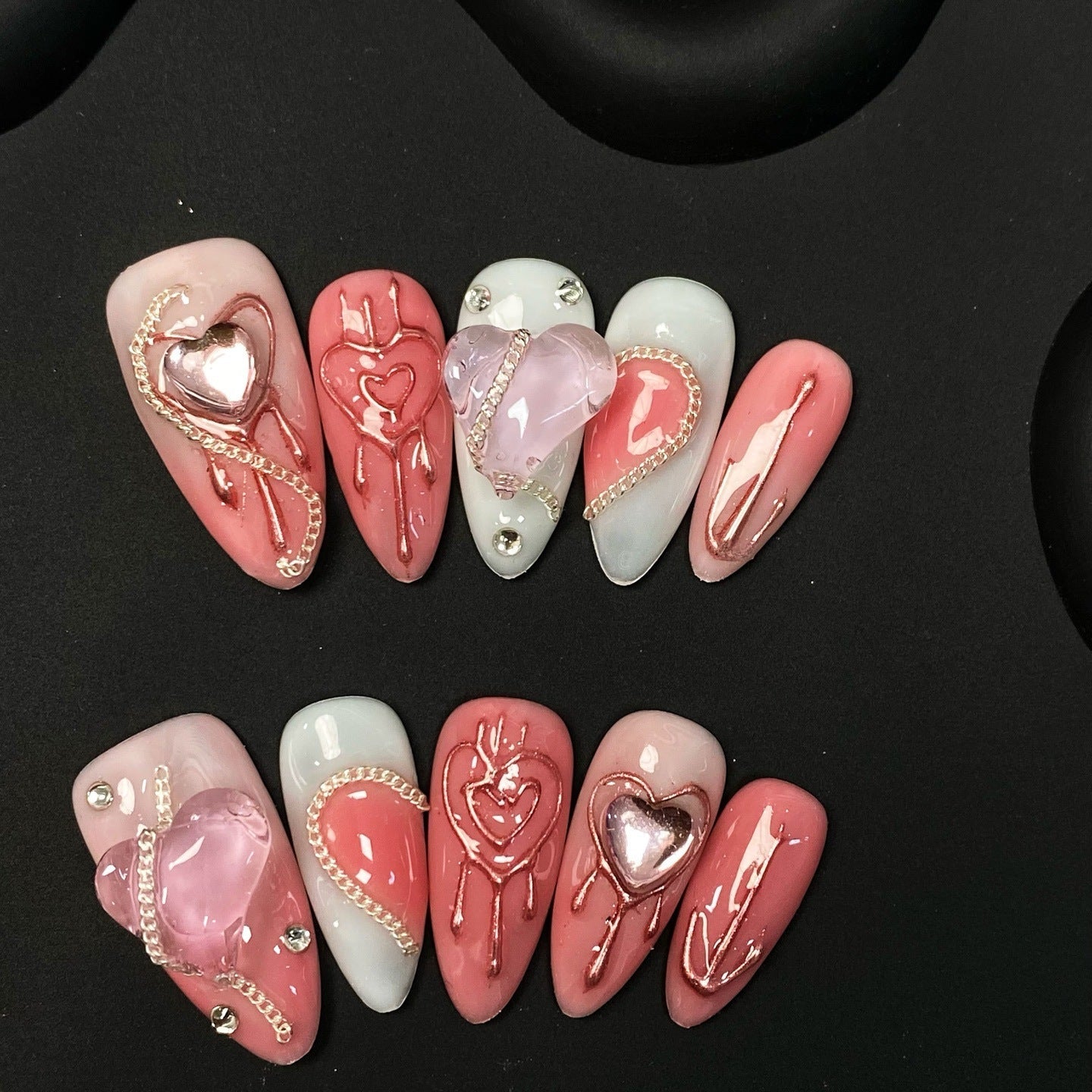 Heart Lock Bubble Love Nails - Le Clou
