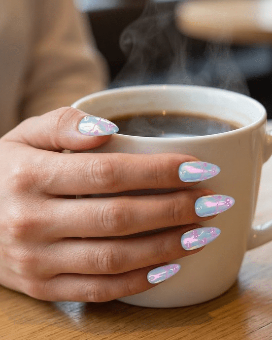 Iridescent Pink - Gradient Florals - Le Clou