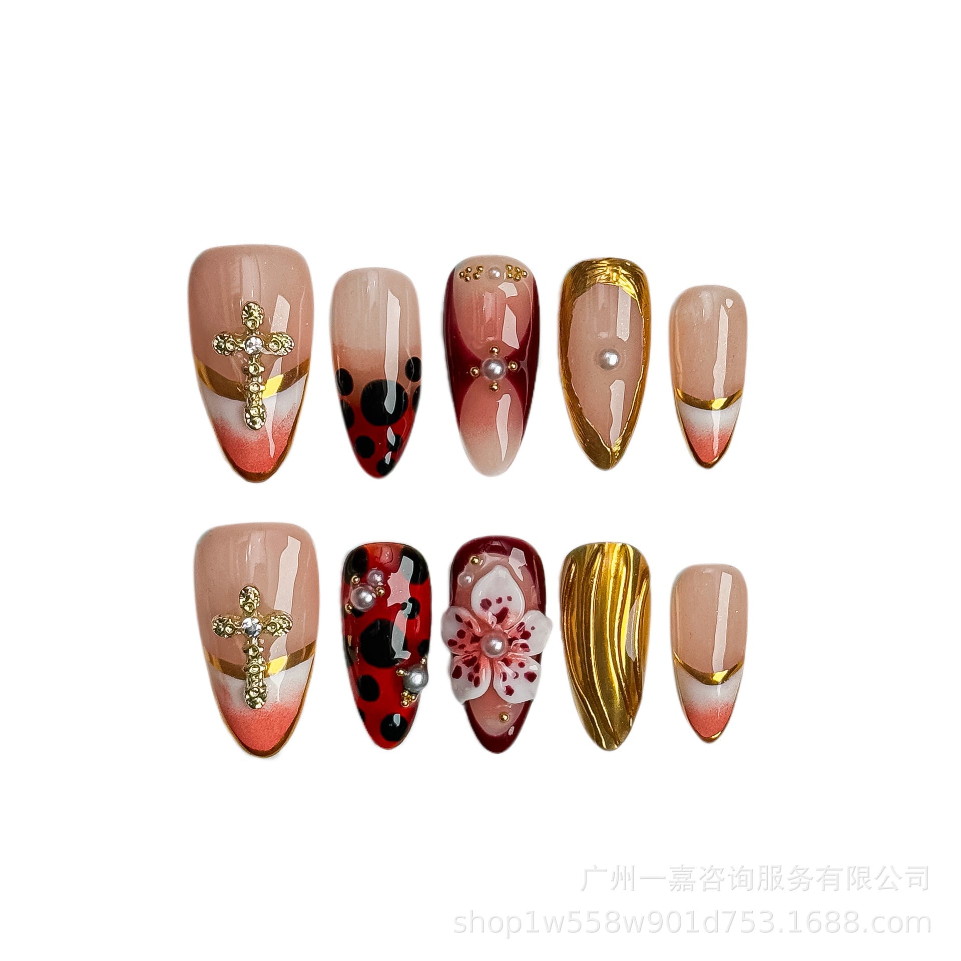 Leclou Golden Blossom Nails - Le Clou