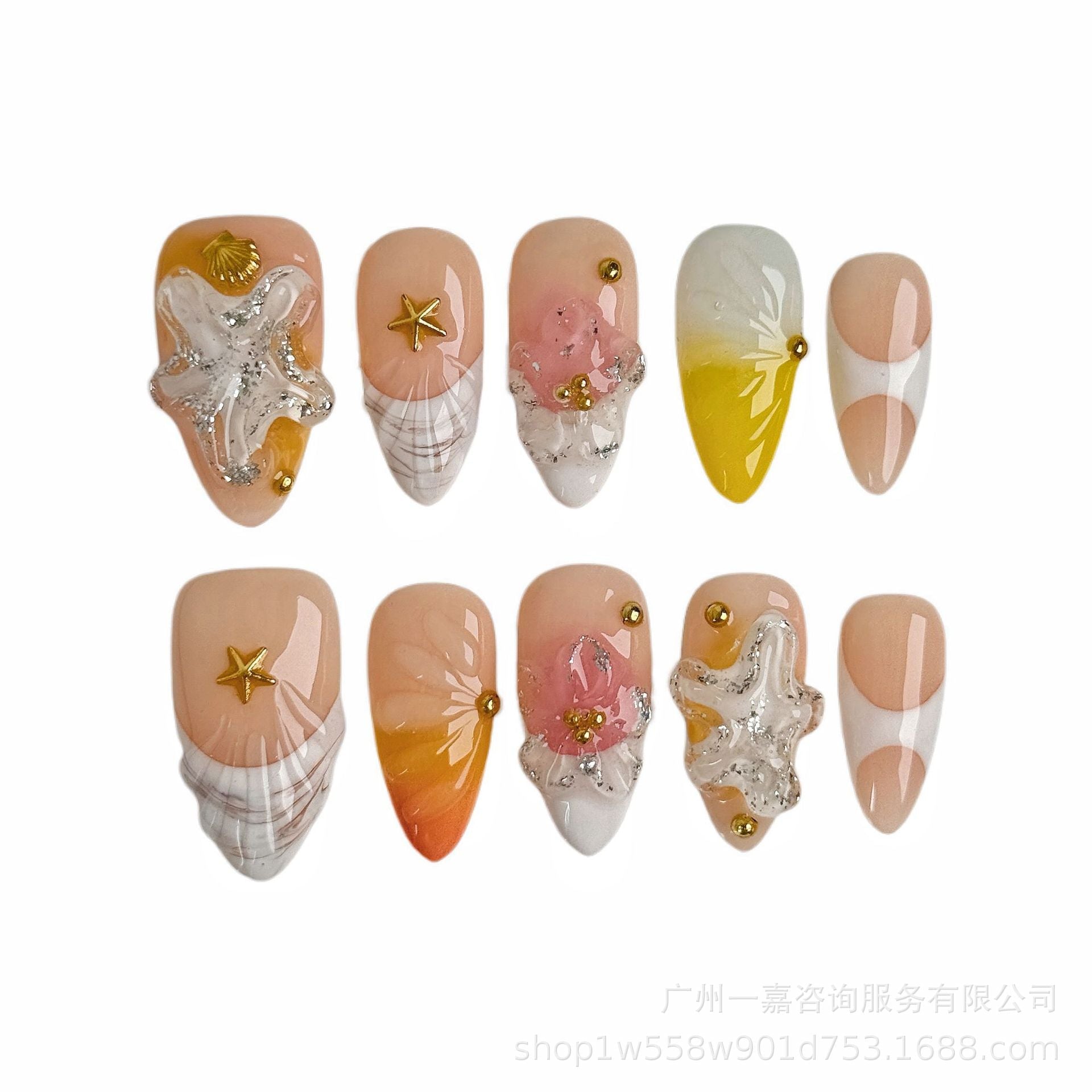 Leclou Starfish Glow Nails - Le Clou