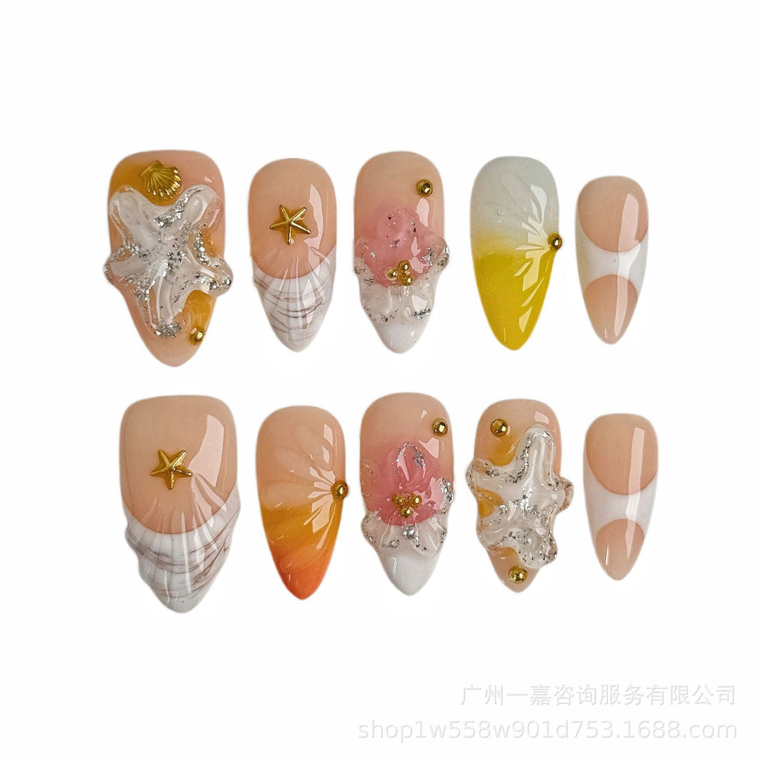 Leclou Starfish Glow Nails - Le Clou