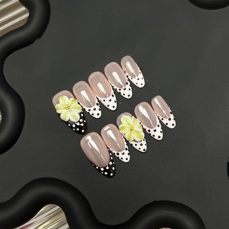 Nude Pink Polka Dot Blossoms - Le Clou